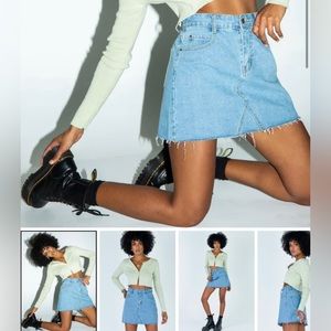 Princess Polly Hallie Denim Mini Skirt - Size 6